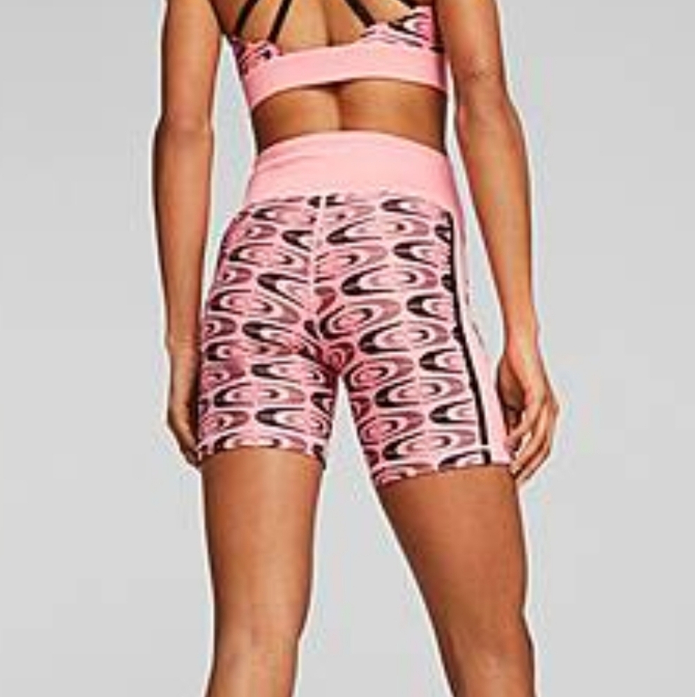 Puma Retro Glam Hot Pink Athletic Biker Shorts